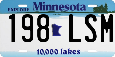 MN license plate 198LSM