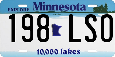 MN license plate 198LSO