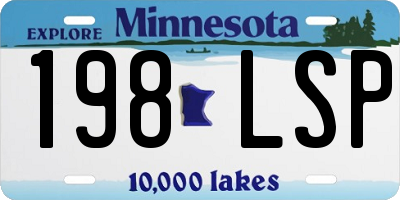 MN license plate 198LSP