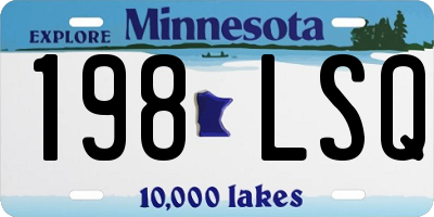 MN license plate 198LSQ