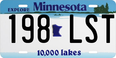 MN license plate 198LST