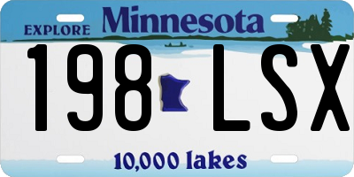 MN license plate 198LSX