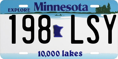 MN license plate 198LSY