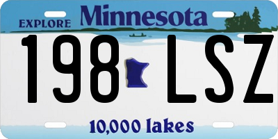 MN license plate 198LSZ