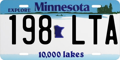 MN license plate 198LTA