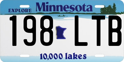 MN license plate 198LTB