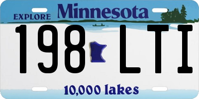MN license plate 198LTI