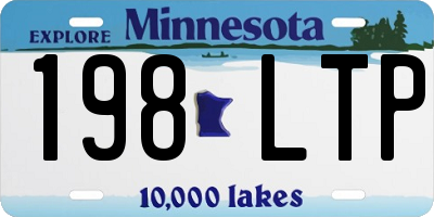 MN license plate 198LTP