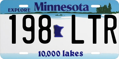 MN license plate 198LTR