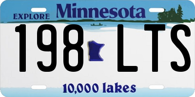 MN license plate 198LTS