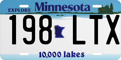 MN license plate 198LTX