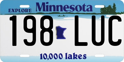MN license plate 198LUC