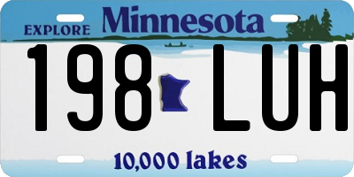 MN license plate 198LUH
