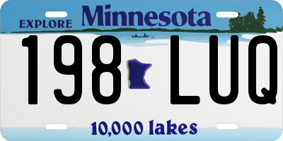 MN license plate 198LUQ