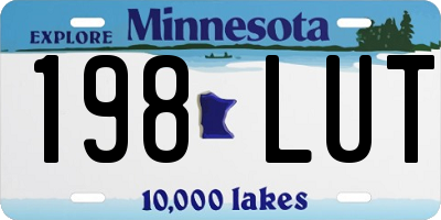 MN license plate 198LUT