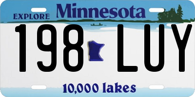 MN license plate 198LUY