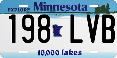 MN license plate 198LVB