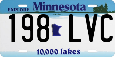 MN license plate 198LVC