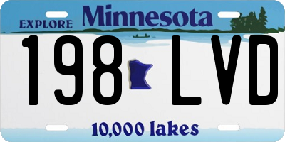 MN license plate 198LVD