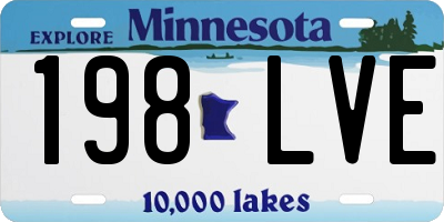 MN license plate 198LVE