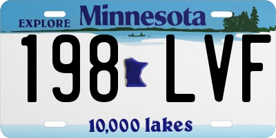 MN license plate 198LVF
