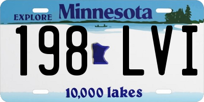 MN license plate 198LVI