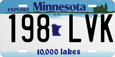 MN license plate 198LVK