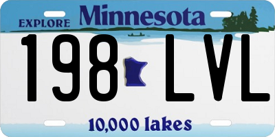 MN license plate 198LVL