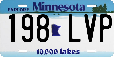 MN license plate 198LVP