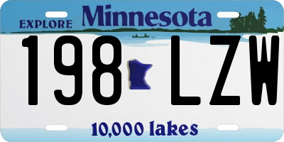 MN license plate 198LZW