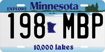 MN license plate 198MBP