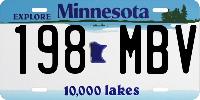 MN license plate 198MBV