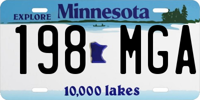 MN license plate 198MGA