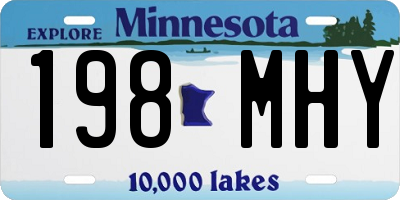 MN license plate 198MHY
