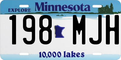 MN license plate 198MJH