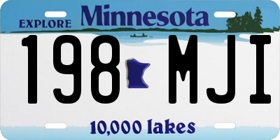 MN license plate 198MJI