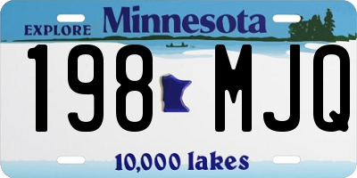 MN license plate 198MJQ