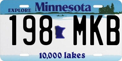MN license plate 198MKB