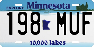 MN license plate 198MUF