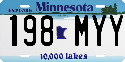 MN license plate 198MYY