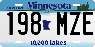 MN license plate 198MZE