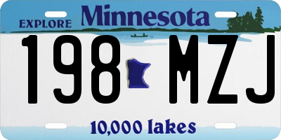 MN license plate 198MZJ