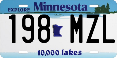 MN license plate 198MZL