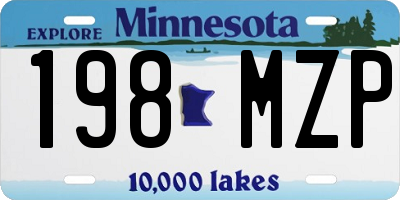 MN license plate 198MZP