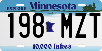 MN license plate 198MZT
