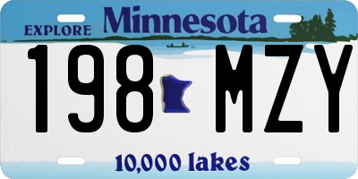 MN license plate 198MZY