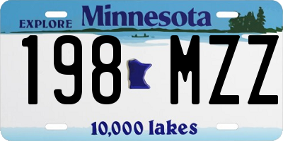 MN license plate 198MZZ