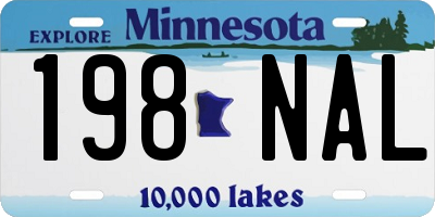 MN license plate 198NAL