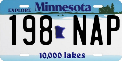 MN license plate 198NAP