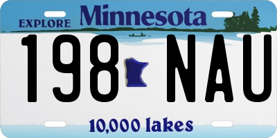 MN license plate 198NAU